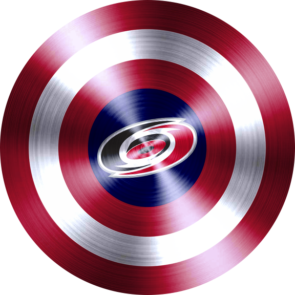 Captain American Shield With Carolina Hurricanes Logo cricut iron on